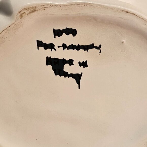 Vtg White Ceramic Frog Vase Pitcher Creamer Made in Italy Signed by Artist Rare - Picture 9 of 9